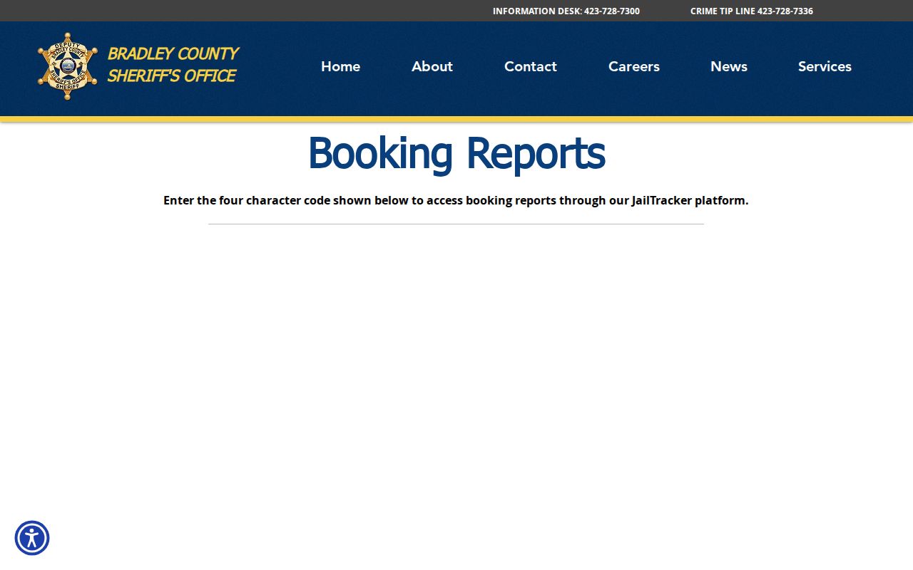 Bradley County warrant status distinction from the Sheriff booking-report entry point
